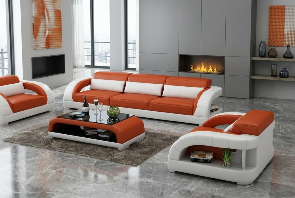 Bankstel Bankstel 3+2 zits set design gestoffeerde banken bankstel modern