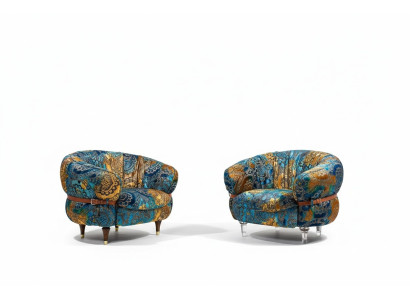 Ontwerp fauteuil bank sofa ontspan stof lounge luxe tv club bekleding