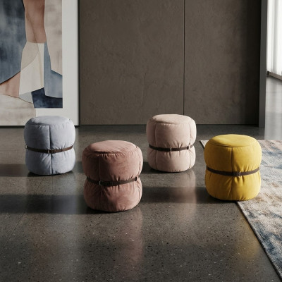 Ontwerp poef zitpoef woonkamer designer ronde moderne voetenbank.