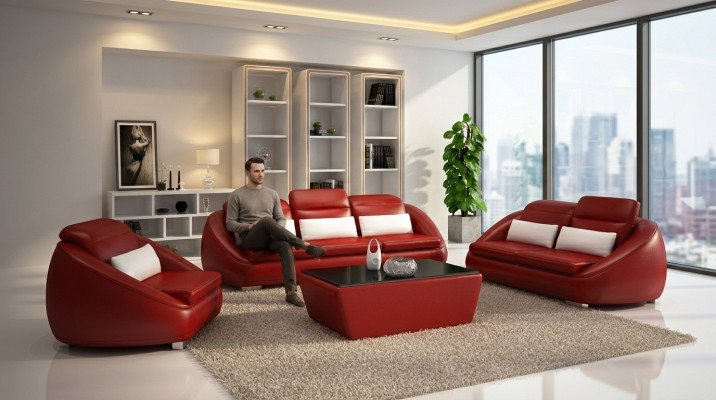 Sofaset 3+2+1 Zits Moderne Set Design Bank Bekleding Bankstellen Bank