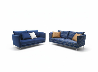 Ontwerp gestoffeerde luxe zitbank bank textiel bank 3-zits stof driezits fluweel