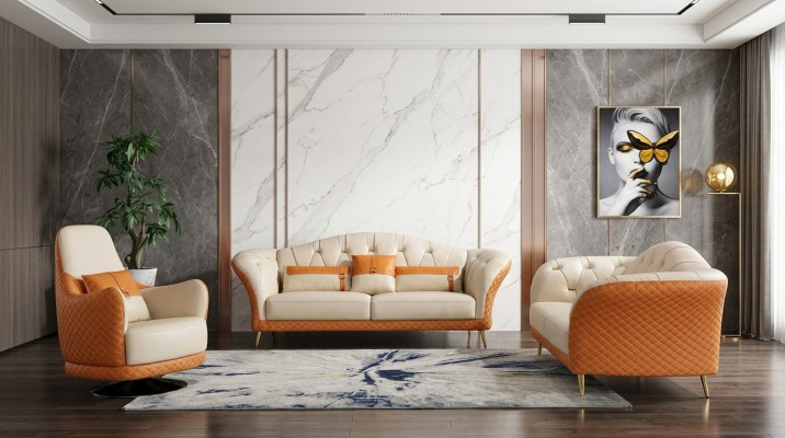 Moderne bankstel set van 3+2+1 zits ontwerp bank gestoffeerde bank bankstellen