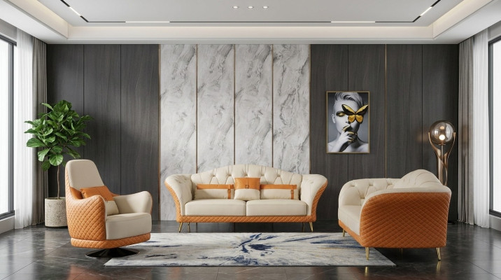 Luxe meubels bankstel bank bank bekleding 3+2 woonkamer zitgroepen