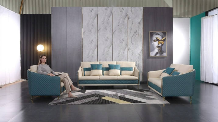Sofaset van 3+2 zitsbanken, ontwerpbank, gestoffeerde banken, bankdecoratie, modern.