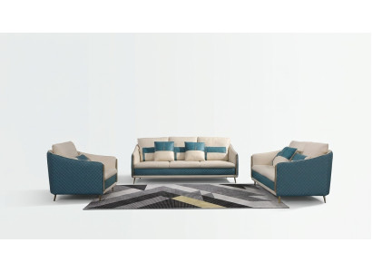 Sofaset van 3+2 zitsbanken, ontwerpbank, gestoffeerde banken, bankdecoratie, modern.