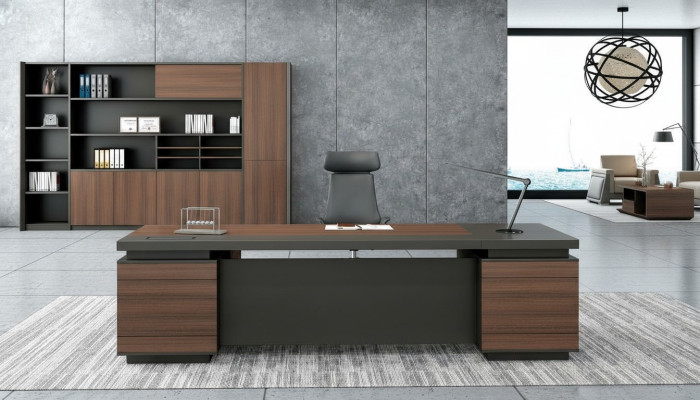 Chef Tisch Holz Tische Eckschreibtisch Bürotisch Arbeitstisch Büro Einrichtung   Chef Tafel Houten Tafels Hoekbureau Kantoorbureau Werktafel Kantoorinrichting