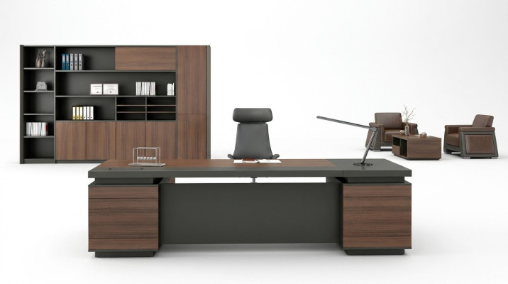Chef Tisch Holz Tische Eckschreibtisch Bürotisch Arbeitstisch Büro Einrichtung   Chef Tafel Houten Tafels Hoekbureau Kantoorbureau Werktafel Kantoorinrichting