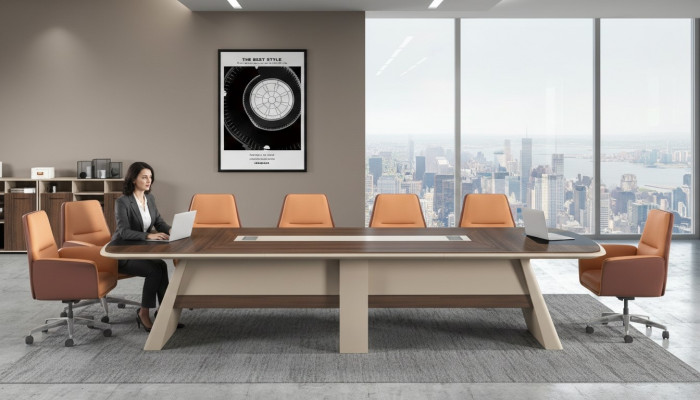 Conferentietafel inrichting kantoor kantoormeubilair tafels vergadertafel 360cm nieuw