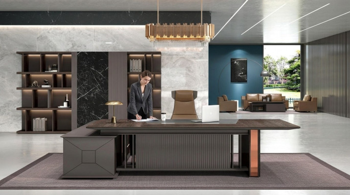 Hoekbureau Kantoorinrichting Directeurskamer Meubeldesign Bureaus
