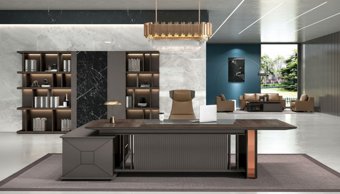 Hoekbureau Kantoorinrichting Directeurskamer Meubeldesign Bureaus