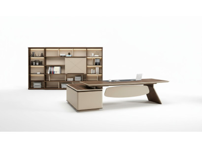 Kantoorinrichting 2-delige set Cheftafel Archiefkast Bureau Tafels Plank