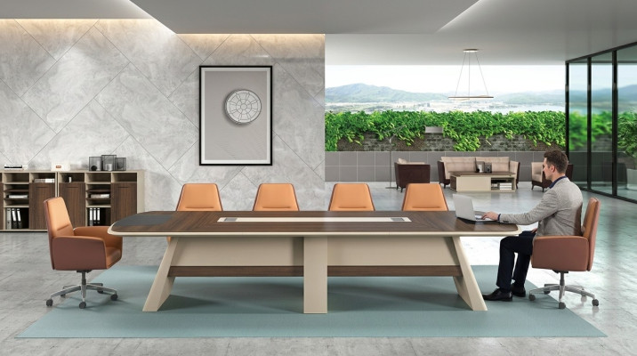 Conferentietafel Tafel Vergadering Besprekingstafel Tafels 6 Stoelen 7-delige set.