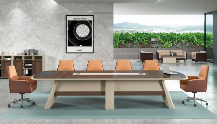 Conferentietafel Tafel Vergadering Besprekingstafel Tafels 6 Stoelen 7-delige set.