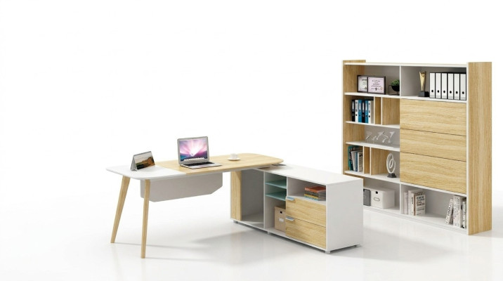 Tafel & archiefkast kantoorinrichting 2-dlg. Chef plank set bureau