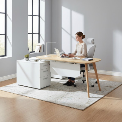 Schrijftafel Hoektafel Computertafel Bureau Home Office nieuw Bedrijf