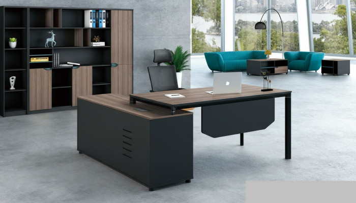 Kantoorinrichting 2-delige set Chef Bureau + Archiefkast Tafels Plank Bureau