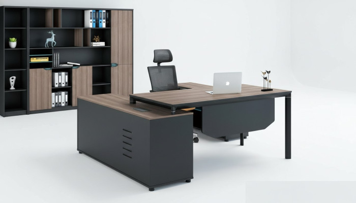 Kantoorinrichting 2-delige set Chef Bureau + Archiefkast Tafels Plank Bureau