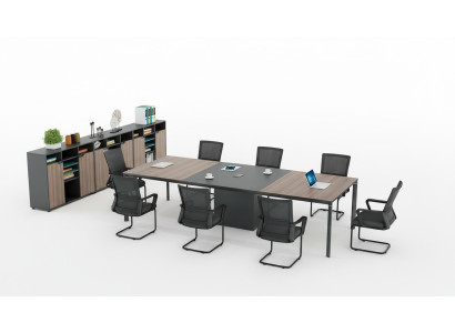 Conferentietafel Kantoor Kabelgoot Netwerk Tafels Vergadertafel