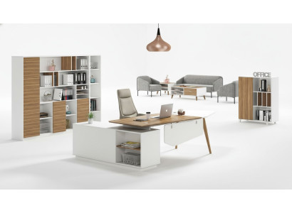 Hoekschrijftafel Werk Schrijf Bureau Tafel Luxe Ontwerper Klasse Meubels