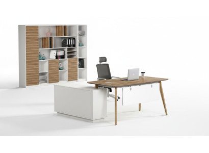 Schrijftafel kantoorset wandplank plank kast 2-delige kantoorruimte