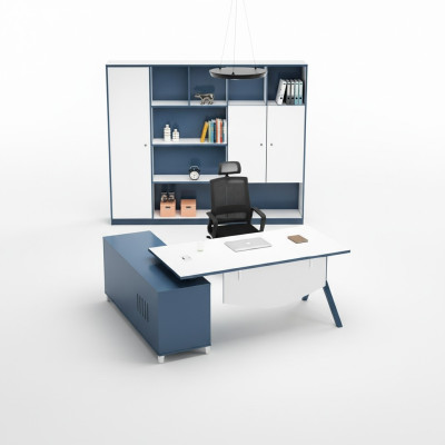 Kantoorinrichting bureau archiefkast meubels bureaus tafels 2-delig.