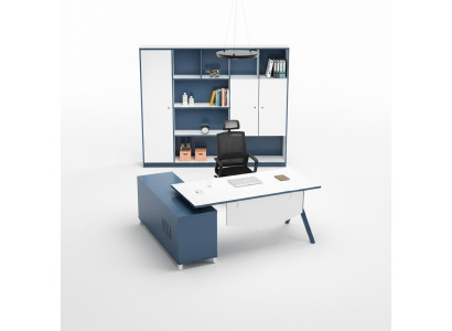 Kantoorinrichting bureau archiefkast meubels bureaus tafels 2-delig.