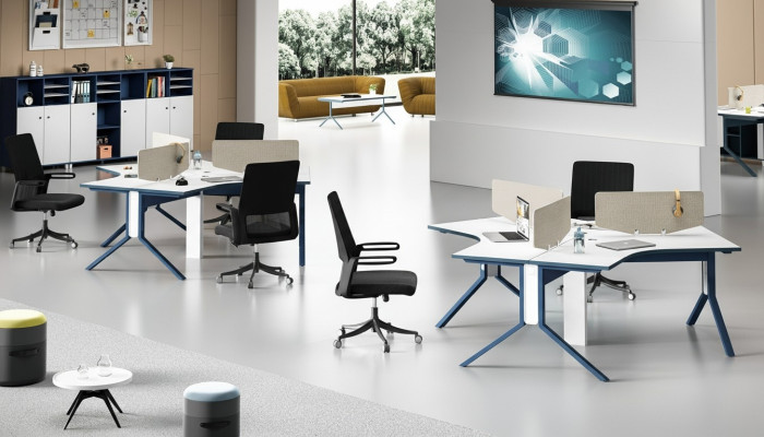 Tafel Kantoor Meubilair Inrichting Tafels Callcenter Hout 3 Werkplekken