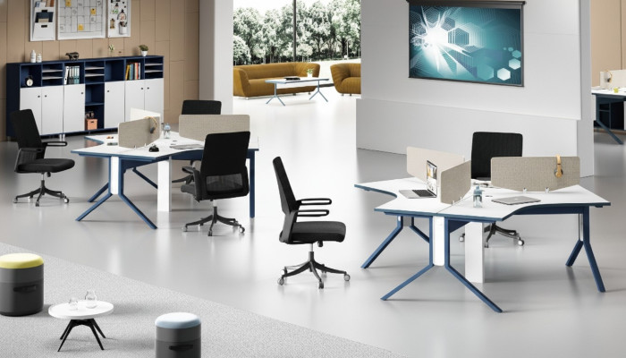 Tafel Kantoor Meubilair Inrichting Tafels Callcenter Hout 3 Werkplekken