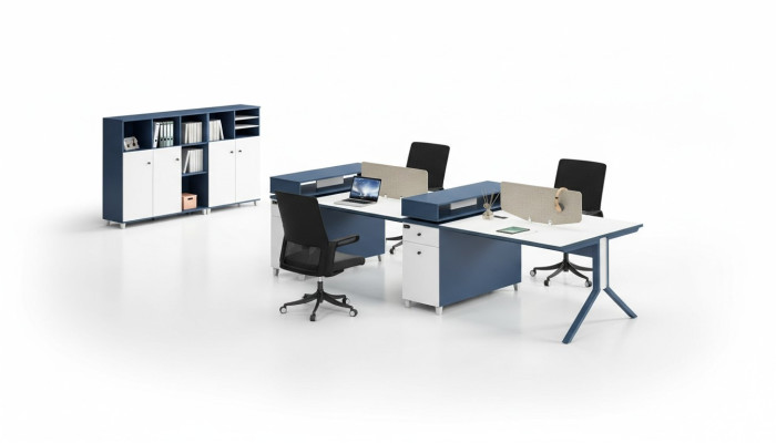 Tafel Kantoor Meubels Inrichting Tafels Callcenter Hout 4 Werkplekken