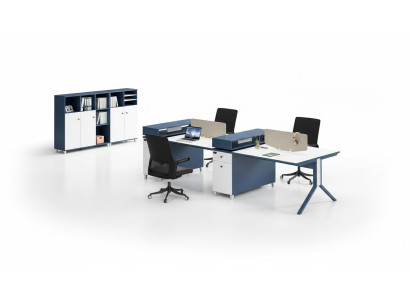 Tafel Kantoor Meubels Inrichting Tafels Callcenter Hout 4 Werkplekken