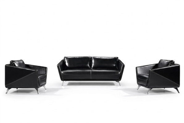 Bankstel 3+1+1 Zits Lederen Bank Bankstel Woonlandschap Set Ontwerp Modern