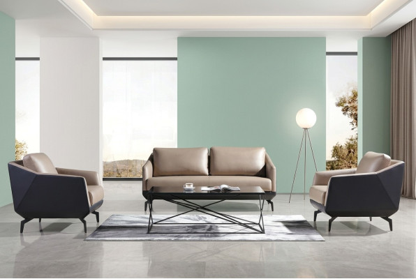 Bankstel 3+1+1 zits set Ontwerp banken Gestoffeerde banken Lederen relax Moderne