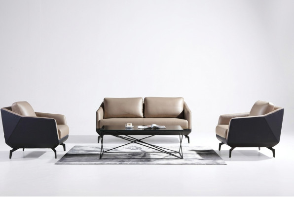 Bankstel 3+1+1 zits set Ontwerp banken Gestoffeerde banken Lederen relax Moderne