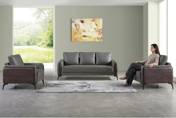 Bankstel 3+1+1 zits set Designbanken Gestoffeerde Banken Lederen Relax Moderne