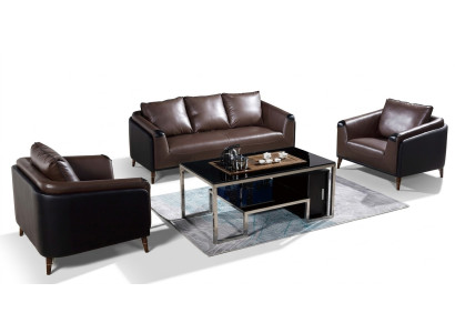 Bankstel 3+1+1 zits leren bank bankstel woonlandschap suite design modern
