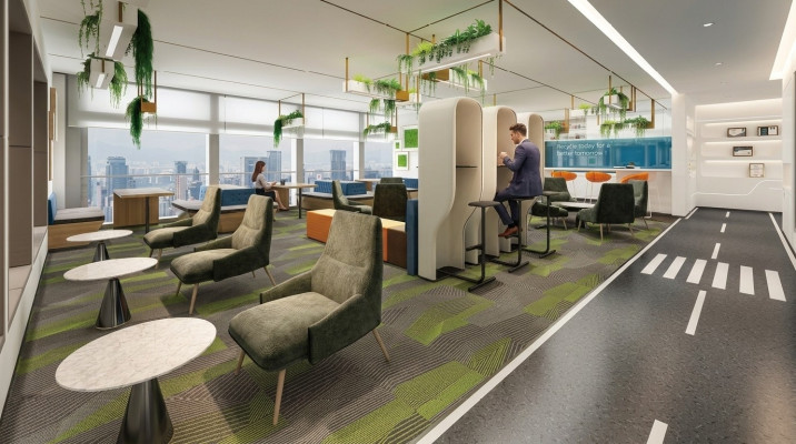Telefooncel Beklede scheidingswand Beklede meubels Inrichting Kantoor Office