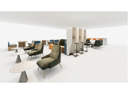 Telefooncel Beklede scheidingswand Beklede meubels Inrichting Kantoor Office