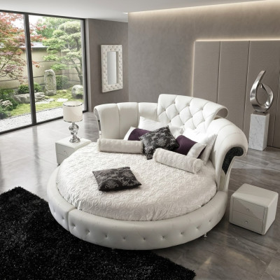 Chesterfield bed luxe bedden ronde designhotel ronde bed slaapkamer