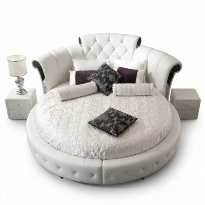 Chesterfield bed luxe bedden ronde designhotel ronde bed slaapkamer