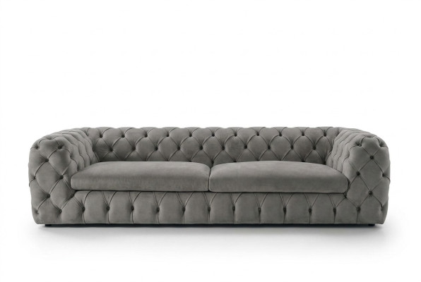 Klassieke driezitsbank Sofa Bekleed 3-zits stofstoffering Chesterfield