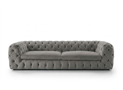 Klassieke driezitsbank Sofa Bekleed 3-zits stofstoffering Chesterfield