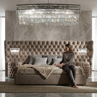 Bedbekleding Luxe Tweepersoonsbedden Slaapkamer Stof Chesterfield King Size