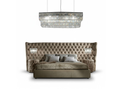 Bedbekleding Luxe Tweepersoonsbedden Slaapkamer Stof Chesterfield King Size