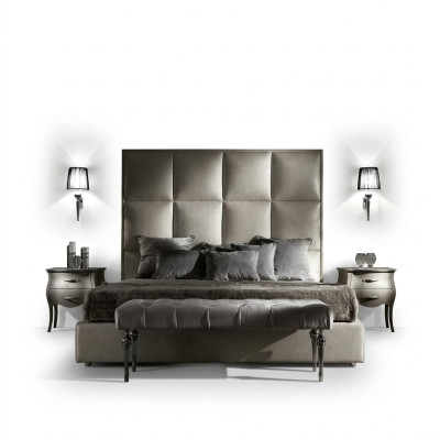 Tweepersoonsbed Bedtextiel Ontwerper Echtelijke moderne bedslaapkamer bekleding textiel
