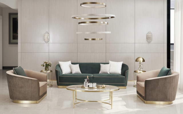 Klassiek woonkamerbankstel bank zitgroep gestoffeerde banken sofa
