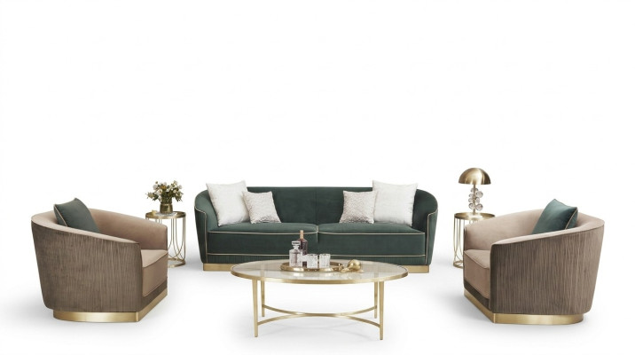 Klassiek woonkamerbankstel bank zitgroep gestoffeerde banken sofa