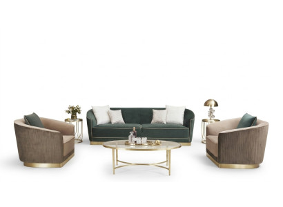 Klassiek woonkamerbankstel bank zitgroep gestoffeerde banken sofa
