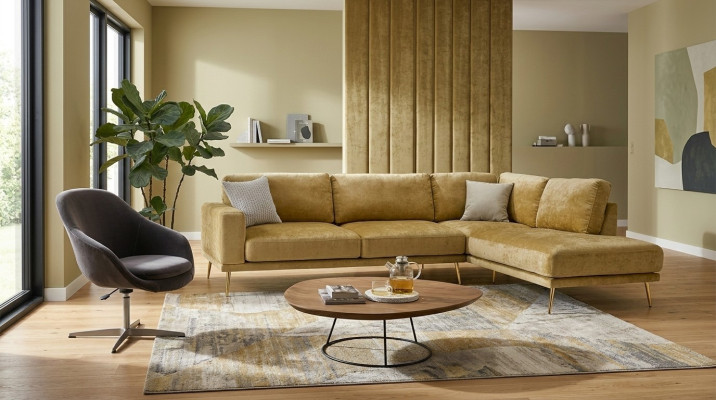 Ontwerp Stoffen Hoekbank L-vorm Bank Bank Ontwerp Bekledingsstof Textiel Decoratie Modern