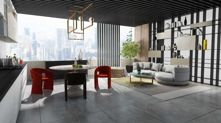 Bankstel 4-zits stoffen bankstellen Luxe designbank Ronde luxe gestoffeerde vierzitter xxl