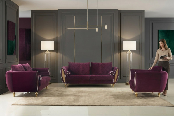 Ontwerpersbank Bankstel 3+2+1 zits Bank Bekleding Woonkamer